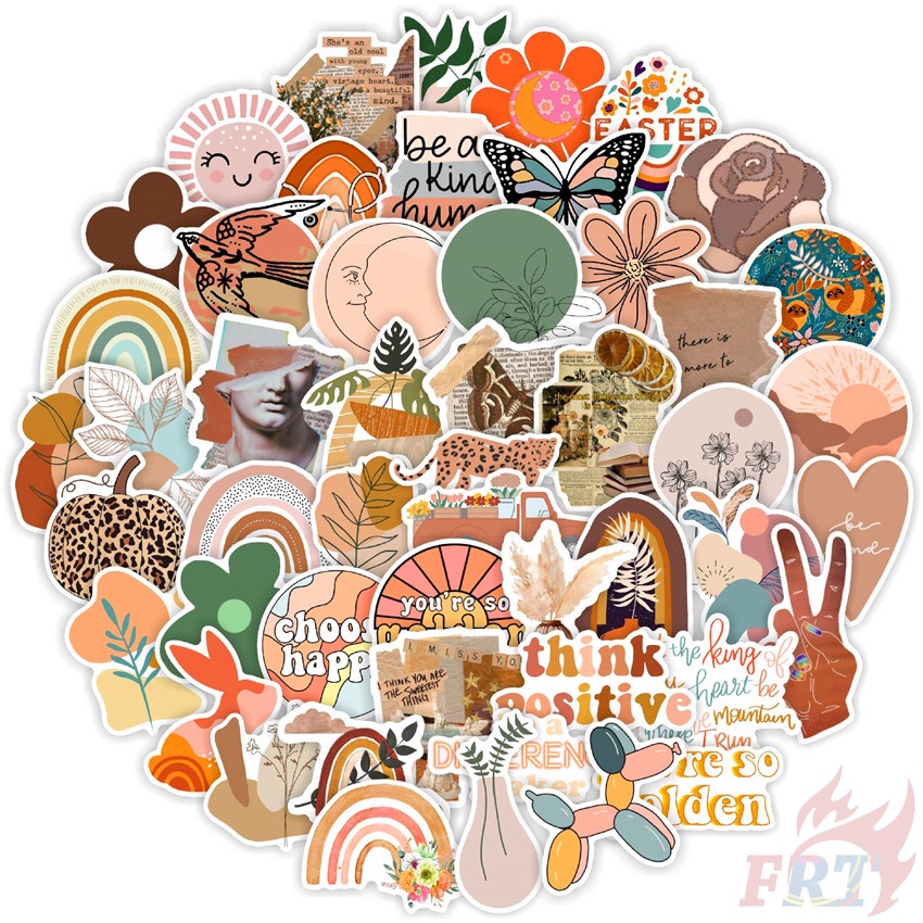 Nordic Abstract Art Series 02 Positive Healing Stickers 50Pcs/Set DIY ...