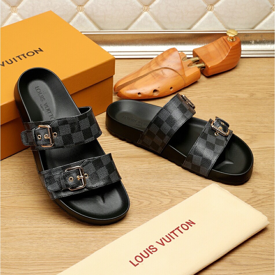 Lv black hot sale sandals