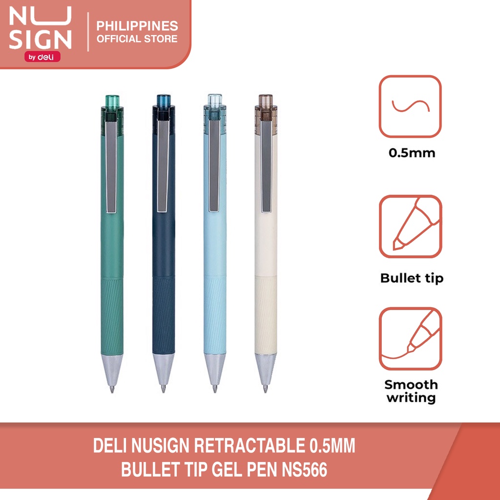 Deli NS566 NuSign Retractable 0.5mm Bullet Tip Gel Pen 1PC [79NS566 ...