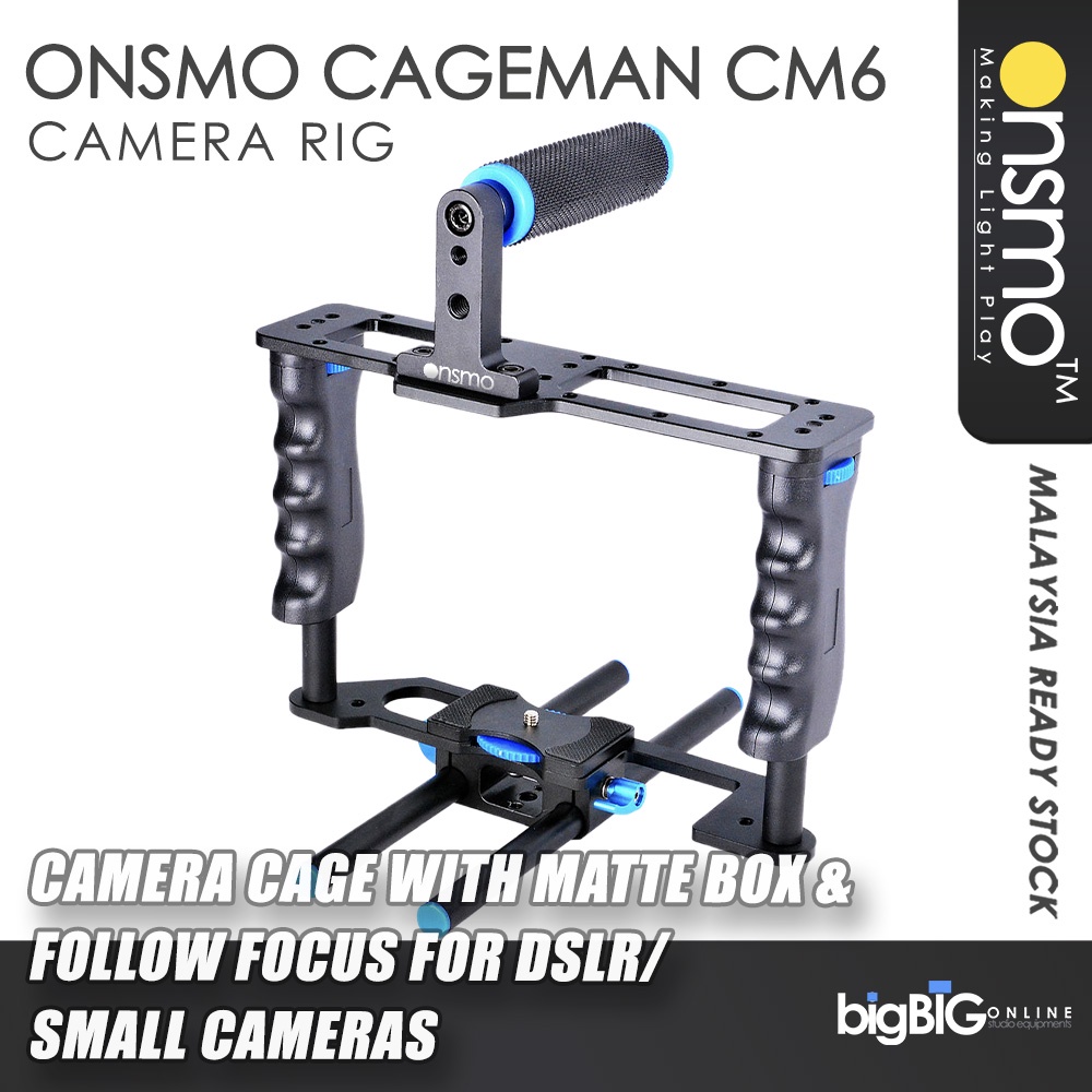 Onsmo Cageman CMA-6 camera rig with Matte Box & Follow Focus for DSLR ...