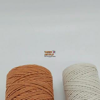 Yarns Art: COTTON CORD/MACRAME CORD 2mm/3 ply SOFT TWISTED NATURAL ...