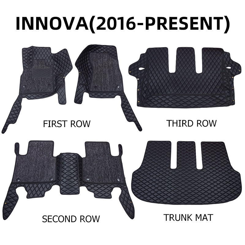 20042024 Toyota Innova Matting 7D Double Layer Car Floor Mats Deep Dish coil Mat For Innova V G