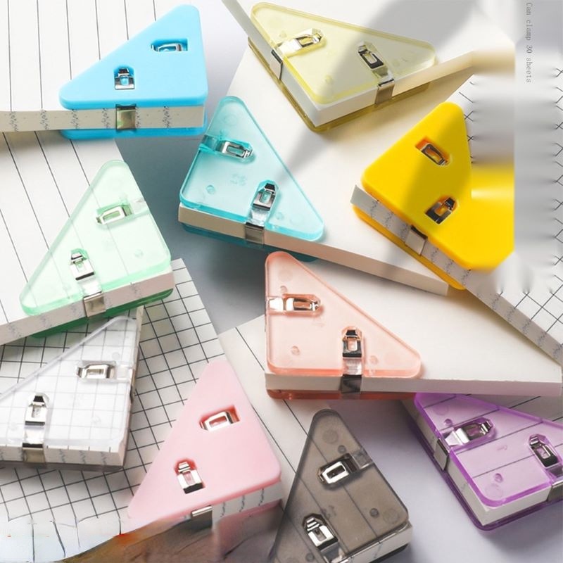 Simple Triangle Folder Student Book Corner Clip Can Hold 50 Pages to ...