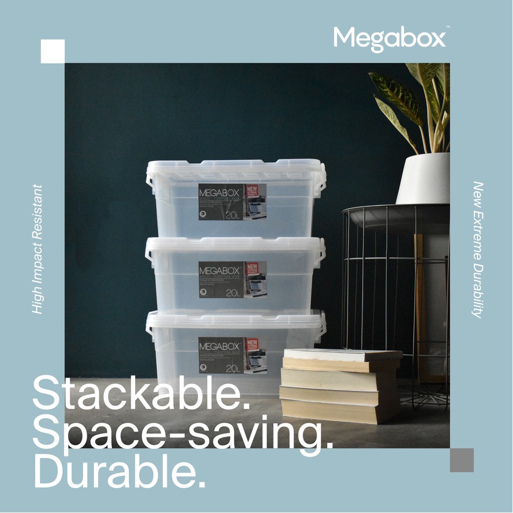 Megabox MG 681 20L Storage Box (Bundle of 3) | Shopee Philippines