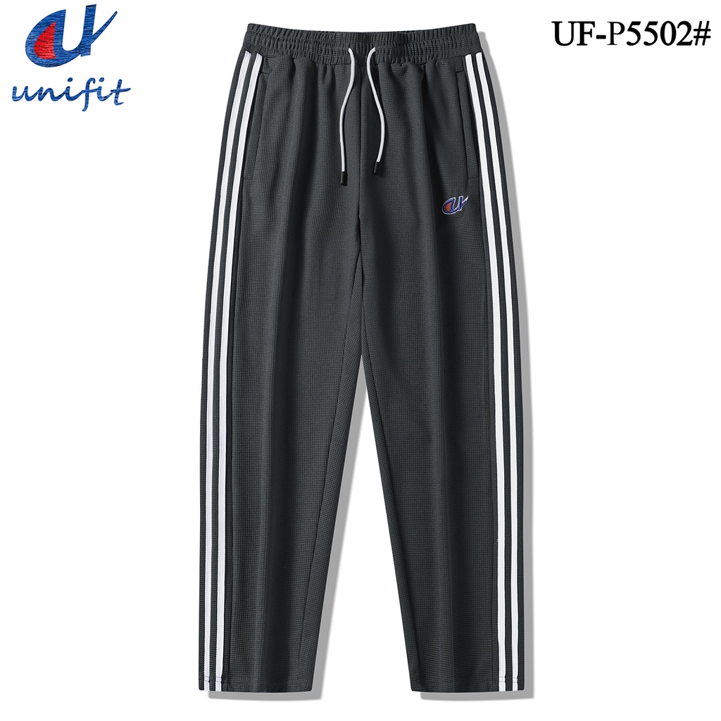 UNIFIT Waffle Striped Jogging Pants Men's Fashion Jogger Casual Walker ...