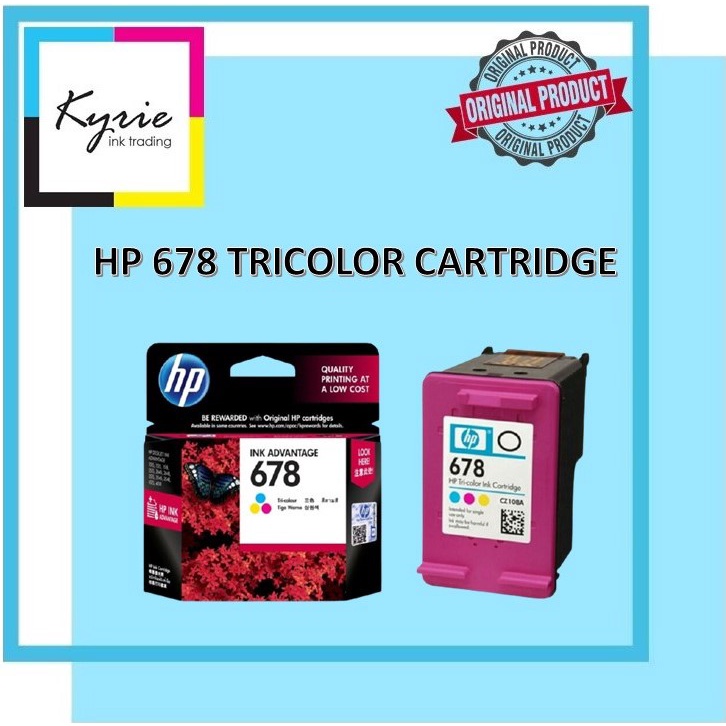 Hp 678 Tri Color Original Ink Advantage Cartridge Hp678 Shopee Philippines 8171