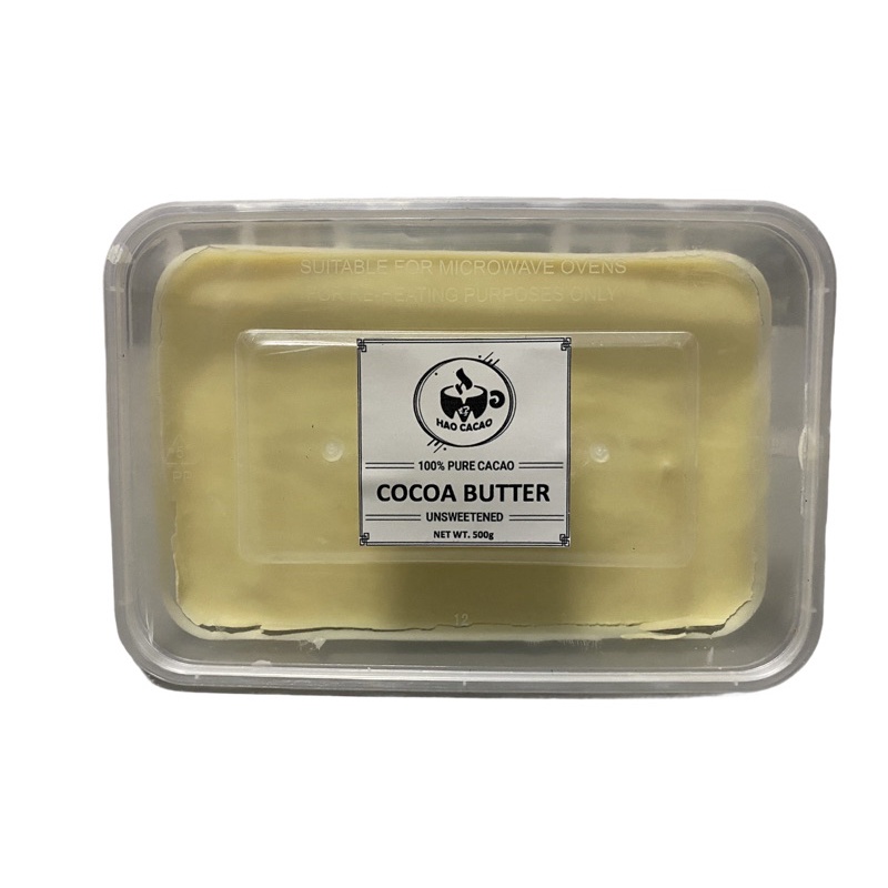 HAO CACAO Davao Unrefined Cocoa Butter 1kg (Food Grade) DAVAO CACAO