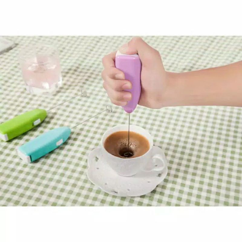Mini HAND mixer Coffee Tea Pull WHISK PORTABLE Electric Stirrer mini ...