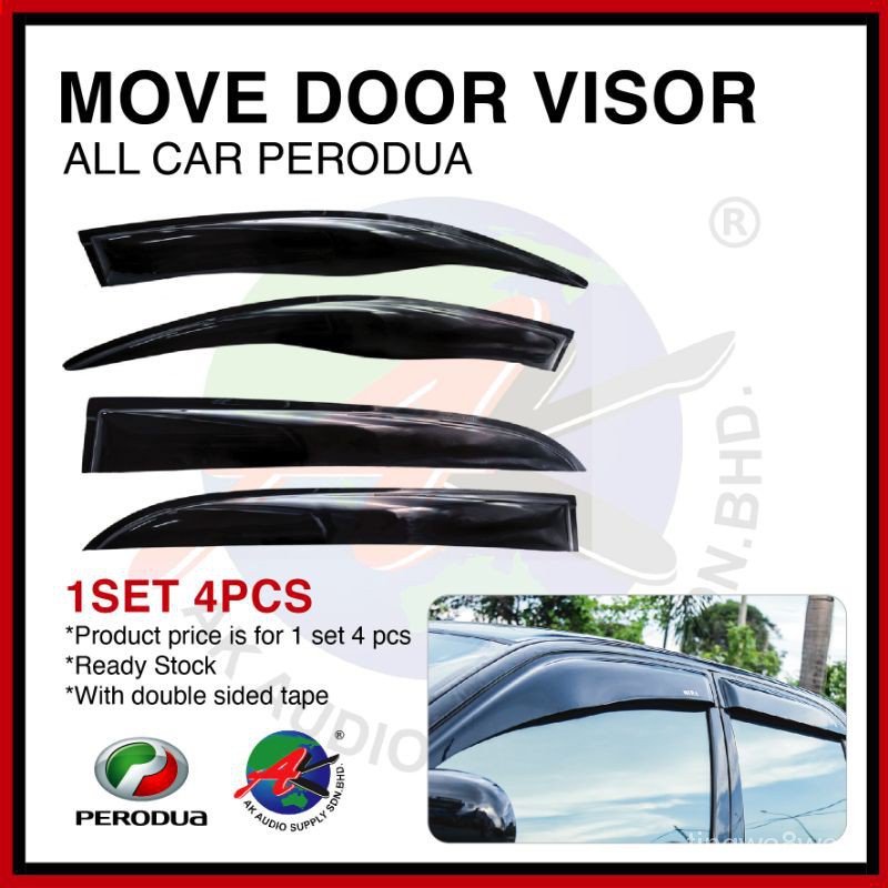 Move Door Visor 4 Inch Air Press Perodua Aruz Axia Bezza Kancil Kelisa ...