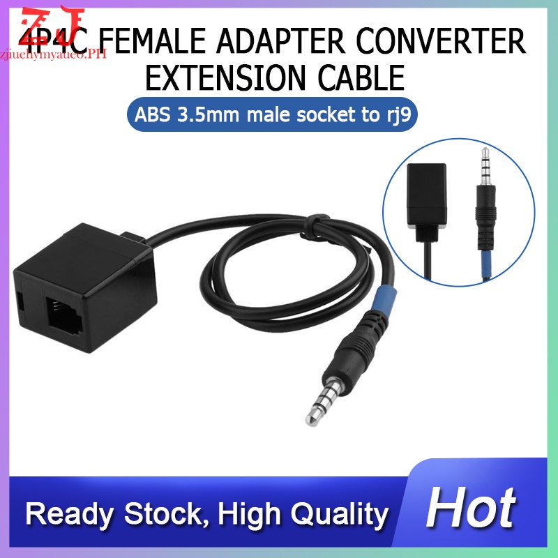 COD Ready 3.5mm Male Jack to RJ9 4P4C Female Adapter Converter Adapter ...