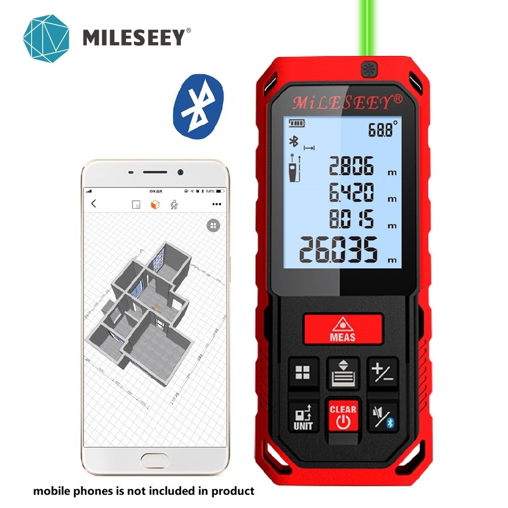 Mileseey S2/S8G Green Laser Rangefinder Digital Laser Distance Meter ...