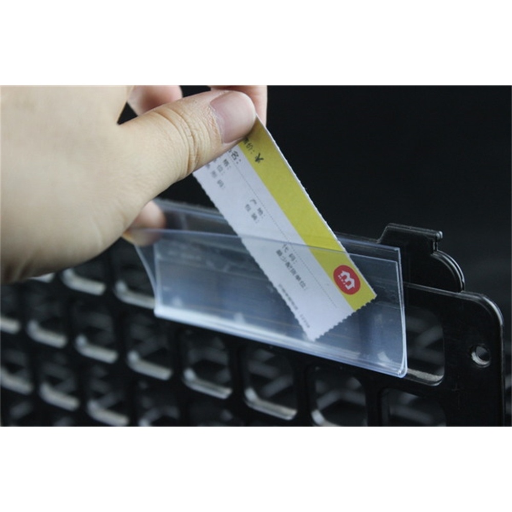 50pcs Selfadhesive Data Strip Label Holder Shelf Edge Display Price Tag Scanner Rail Name Card