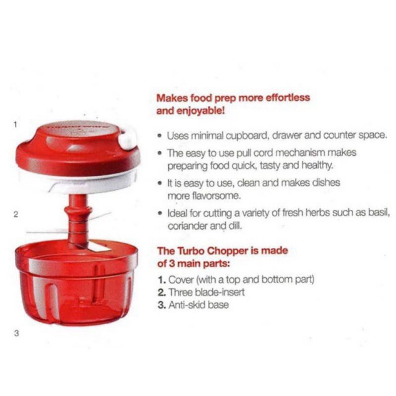 Turbo Chopper Tupperware | Shopee Philippines