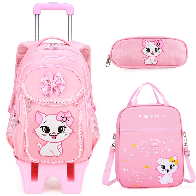 Girls Backpack Kids Backpack Cat Adorable Cat School Backpack Set