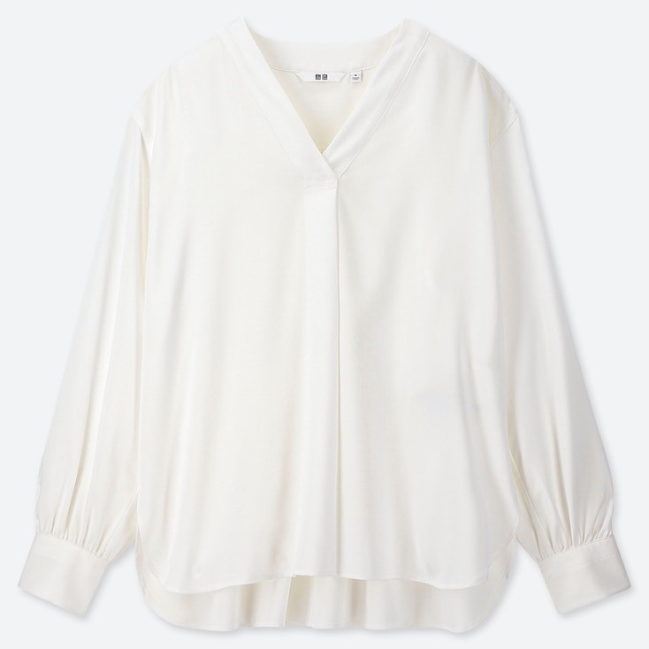 Uniqlo white hotsell long sleeve