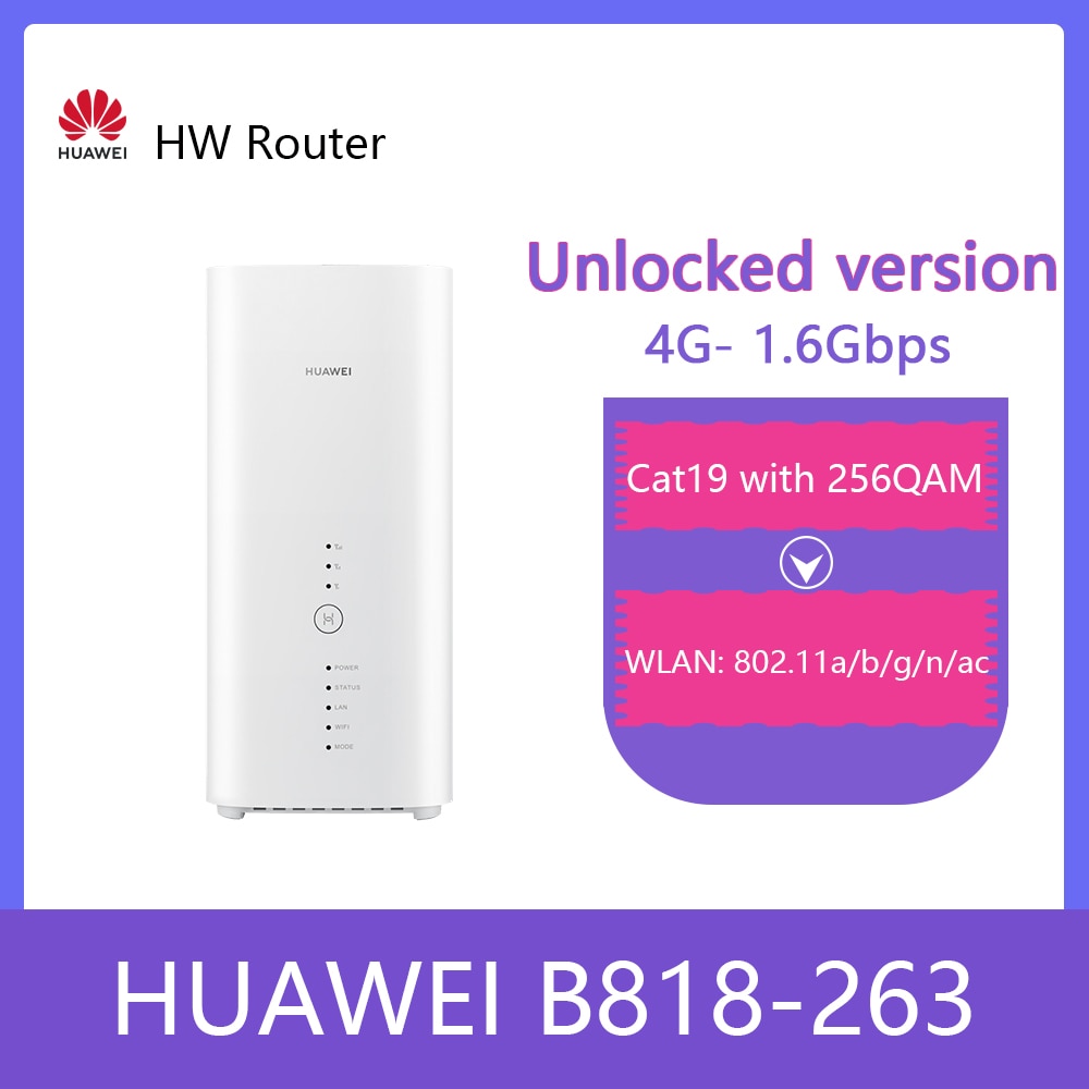 Unlocked Huawei B818 B818-263 4G Router 3 Prime LTE CAT19 Router 4G ...