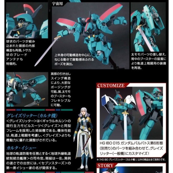 Gundam HG IBO Model Kit: Graze Ritter (Carta Custom) | Shopee Philippines