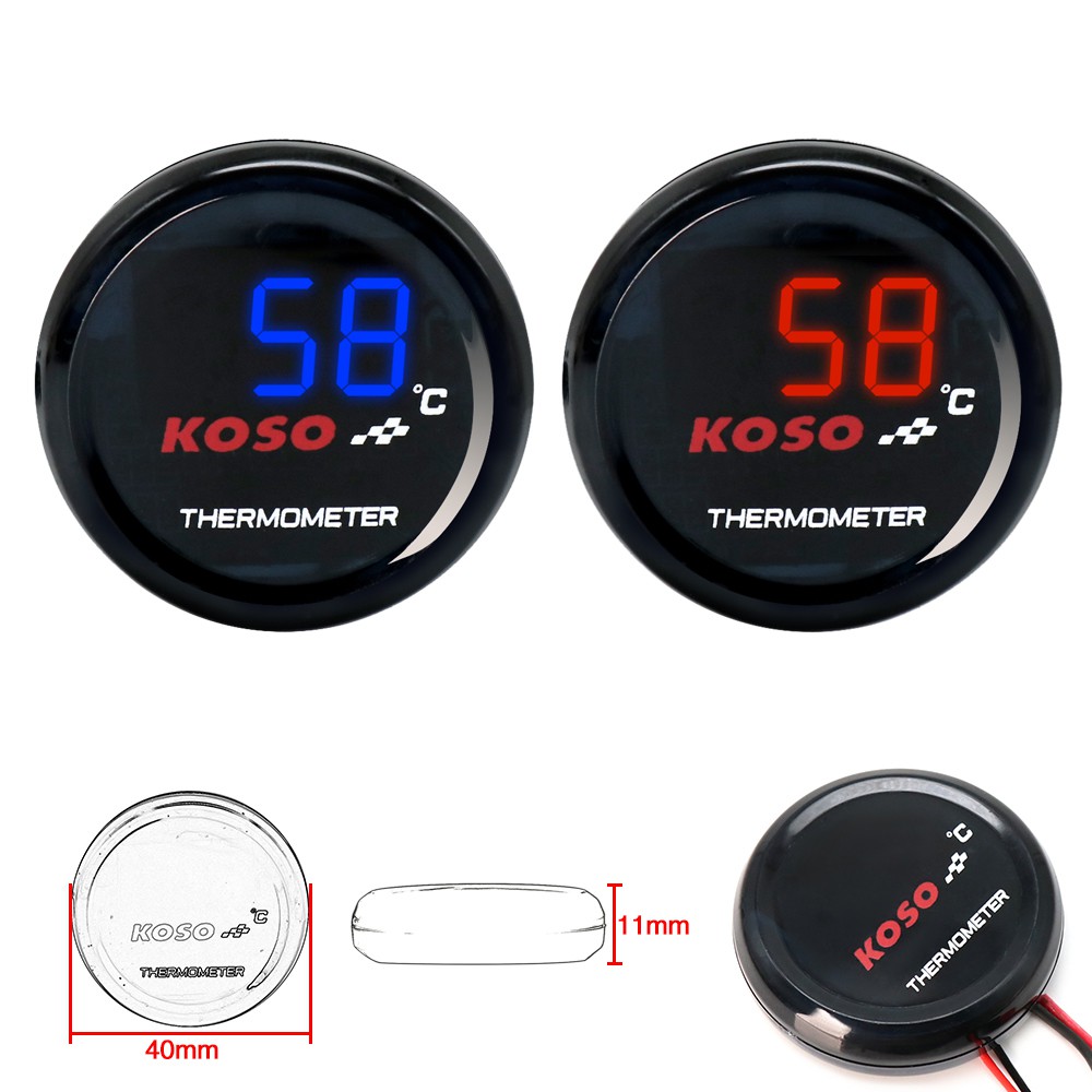 Universal Motorcycle Thermometer Instruments Water Temp Temperature ...