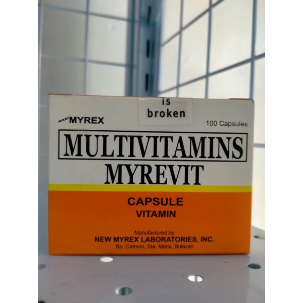MYREVIT MULTIVITAMINS (New Myrex) 100 Capsules Shopee Philippines