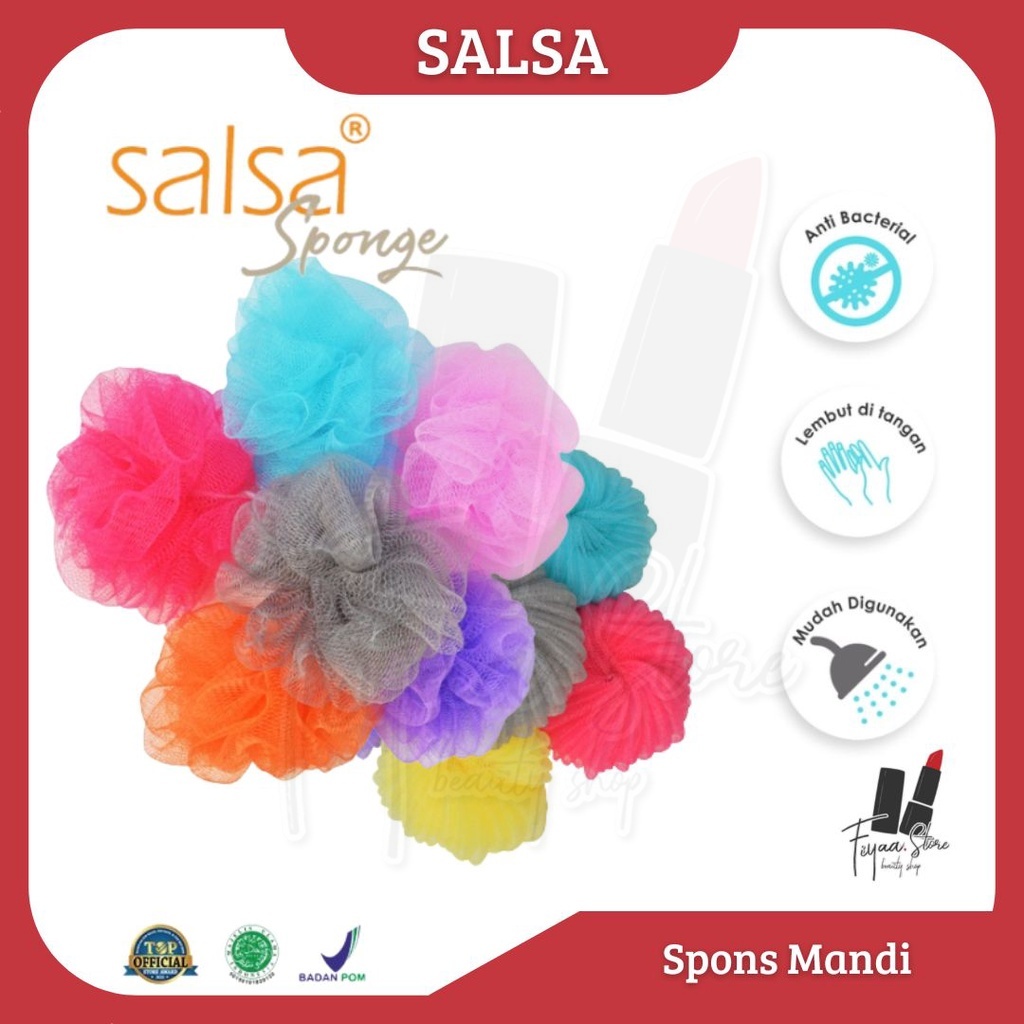 Shower puff Bath SpongeSalsa | Shopee Philippines