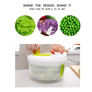 Vegetable Spin Dryer Manual Salad Spinner Fruit Dehydrator