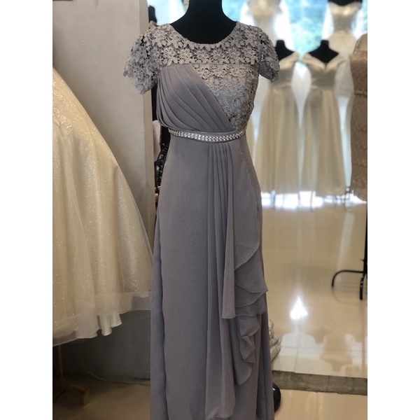 Gray gown 2025 for wedding sponsor