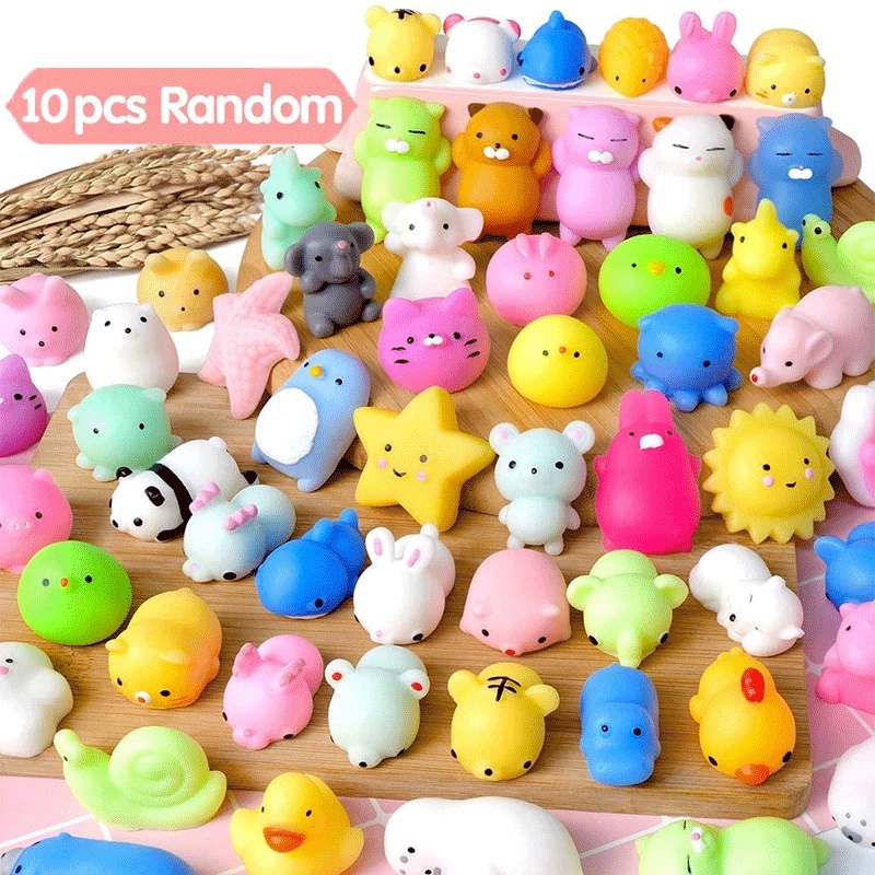 New 10Pcs/Set Mochi Squishy Toys Mochi Kawaii squishies Toy Gifts