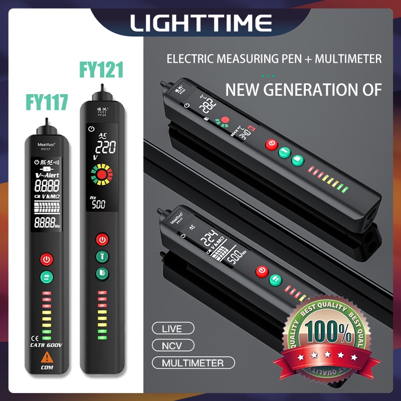 LIGHTTIME Digital Pen Multimeter Intelligent DC AC Voltage Meter NCV