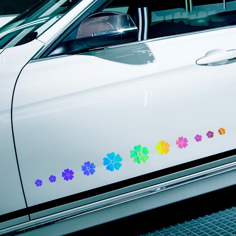 11 Pcs/Set Personalized Scratch car stickers flower body stickers ...