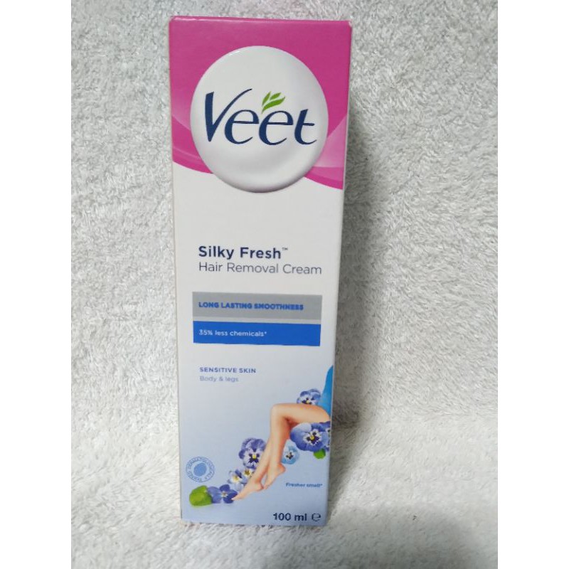 Veet Silky Fresh Hair Removal Cream Sensitive Skin Body And Legs 100ml