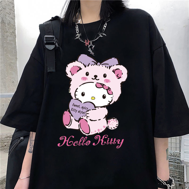 y2k Cartoon kuromi Streetwear Japanese Harajuku Hello Kitty Kawaii ...