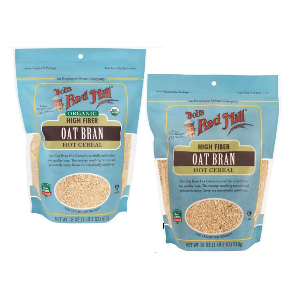 Bob's Red Mill High Fiber Oat Bran Hot Cereal Regular and Organic Options 18oz (510g) Shopee