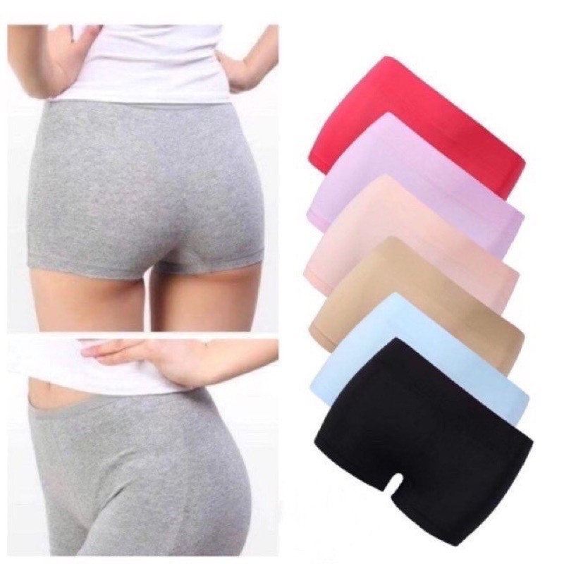 hot 6/12 Pieces Bench Cotton Plain Boyleg Panty Underwear High Quality