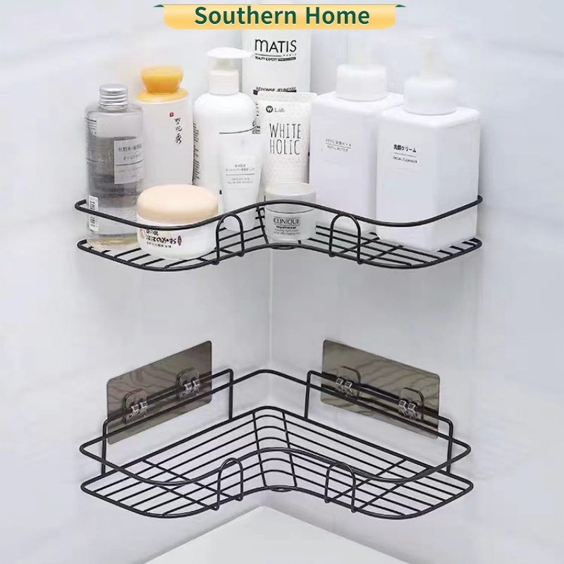 B01【Manila】COD Bathroom Corner Storage Rack Bathroom Shelf Bathroom