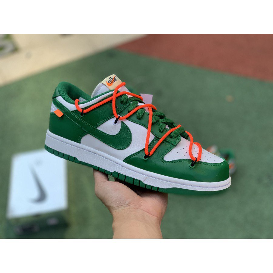 nike sb dunk off white green