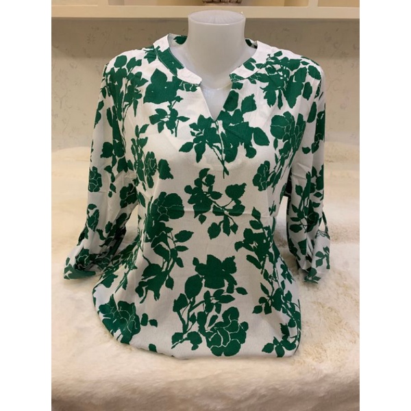 Bangkok fashion casual plus size floral blouse 8588#A | Shopee Philippines