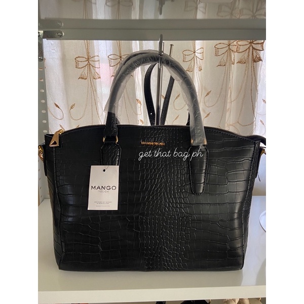 Mango croc tote discount bag