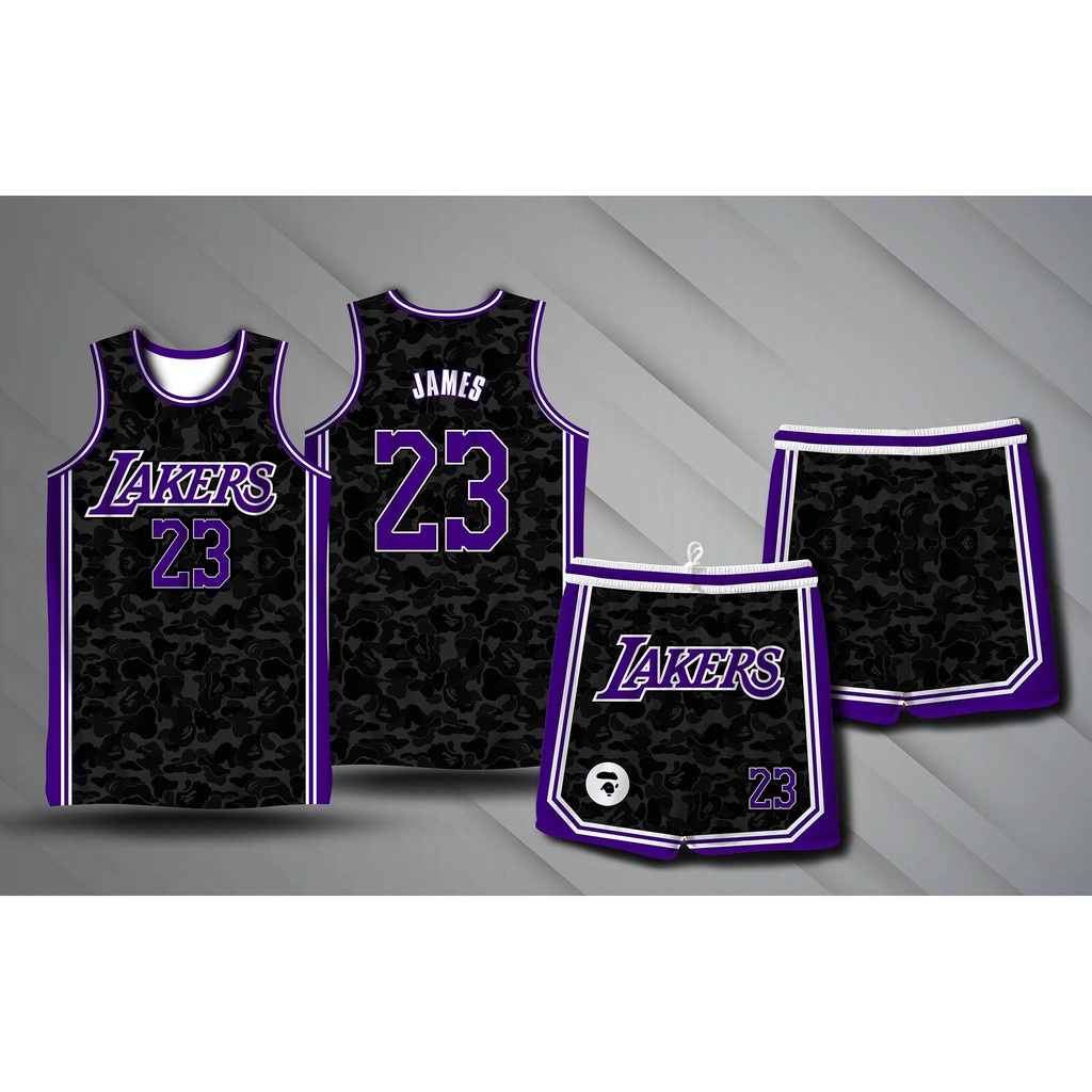 BAPE x LOS ANGELES LAKERS LEBRON JAMES 23 JERSEY Full Sublimation
