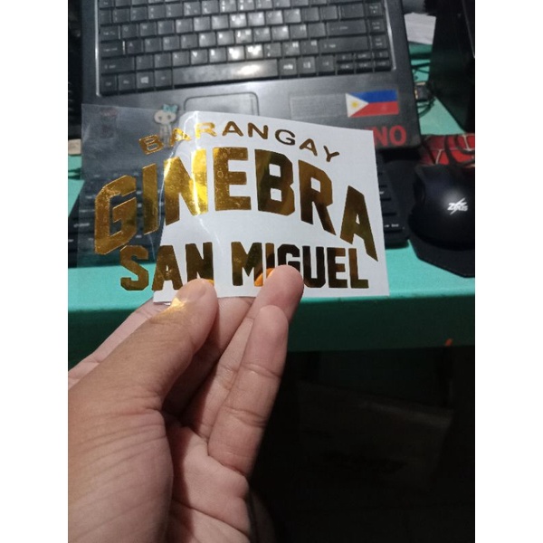 Barangay Ginebra San Miguel Fan's Cutout Sticker Waterproof | Shopee ...