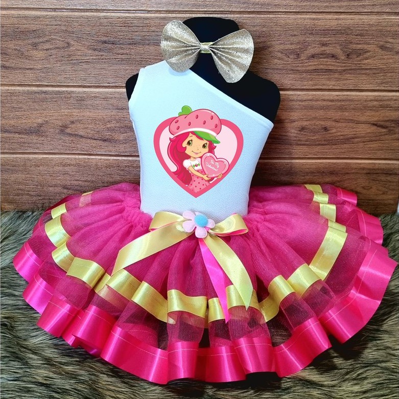 Strawberry Shortcake Tutu Dress Set for 1 7 yrs old with free headband Shopee Philippines