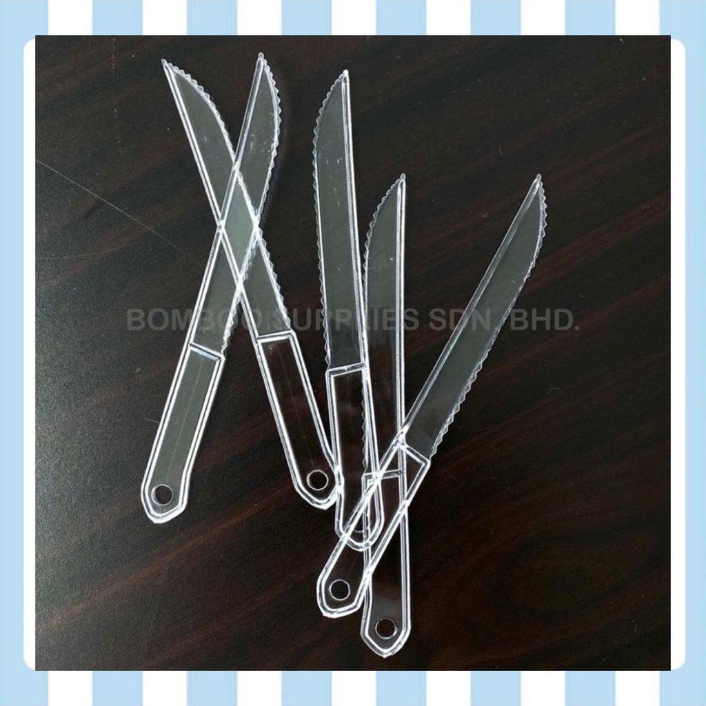 PLASTIC CAKE KNIFE S11/ CAKE SLICER/ CAKE CUTTER TRANSPARENT/ CLEAR