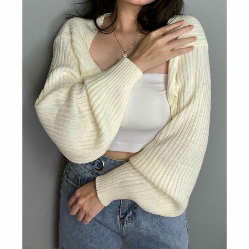 Liam Oversize Crop Cardigan Bolero Outer Knit Premium Crop Cardi Shopee Philippines