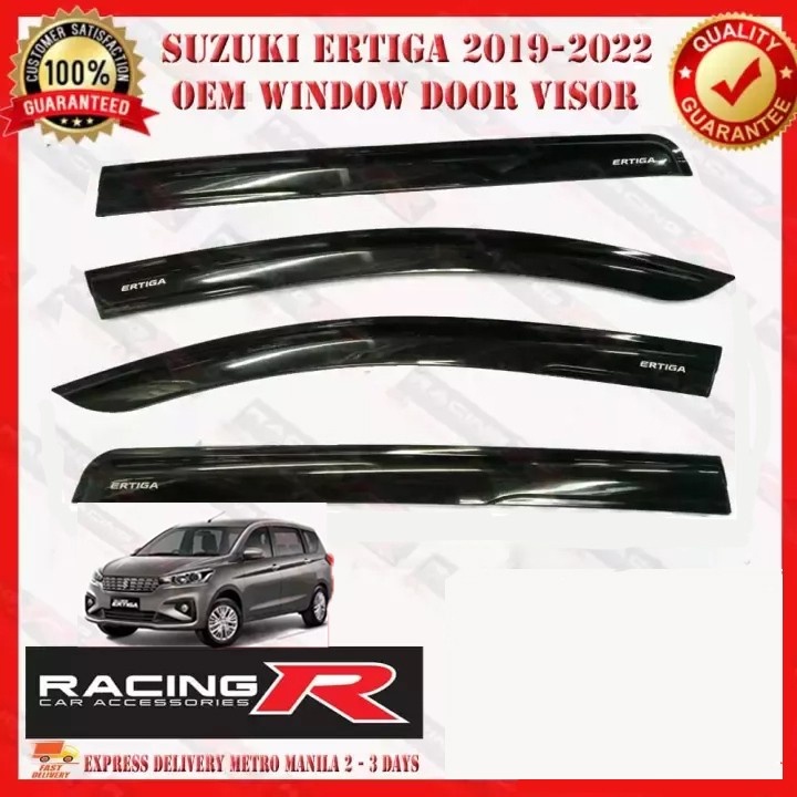 Ertiga 2019 to 2024 OEM Window Door Visor Black / Rain / Sun Doorvisor ...