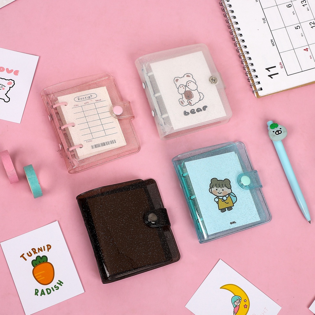 JIANWU Creative Cute 3 Rings Mini Loose-leaf Hand Book Student Portable ...