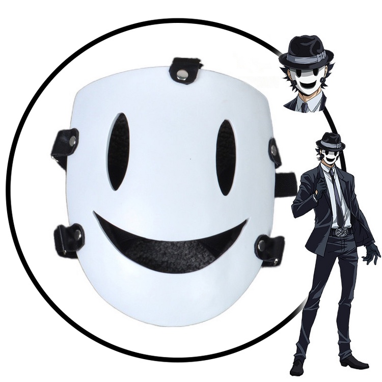 Halloween Mask Anime High Rise Invasion Cosplay White Black Hat Tenkuu ...