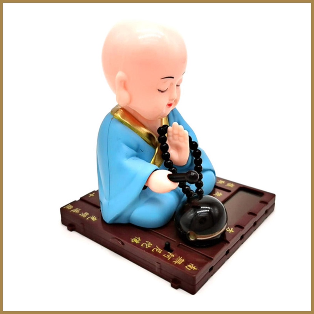 Solar Bobblehead Figures Solar Powered Shaking Head Monk Toy Solar