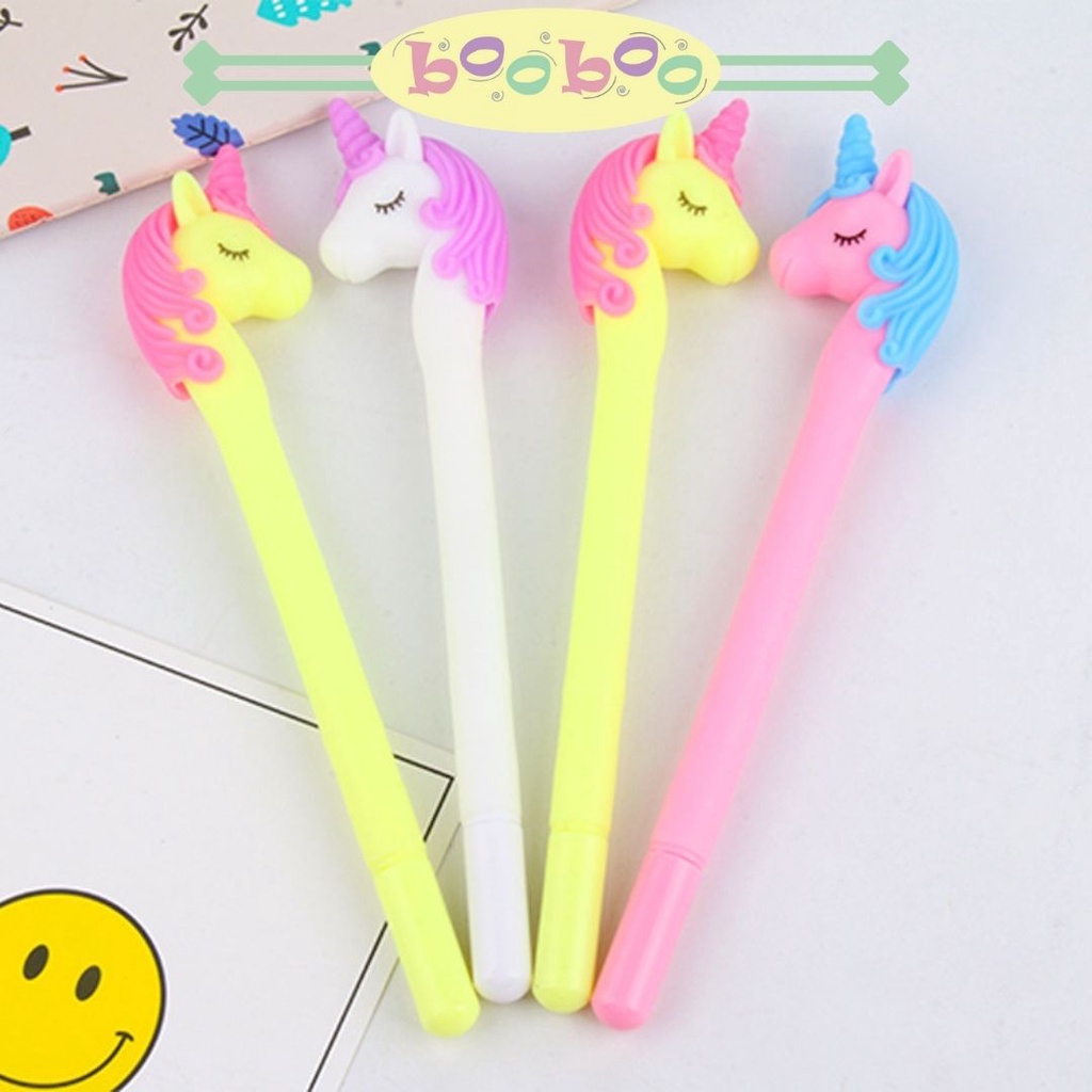 Tokoboobooboo Cute gel Pens Unicorn gel Pen Stationery souvenir