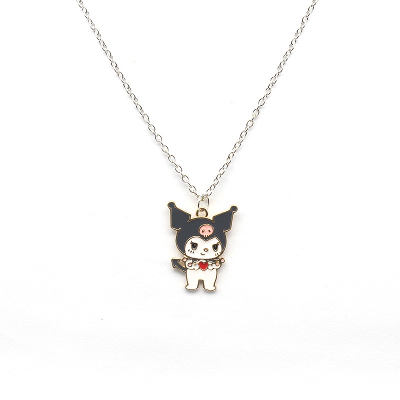 New Cartoon Kuromi Necklace Male Female Student Versatile BY69 | Shopee ...