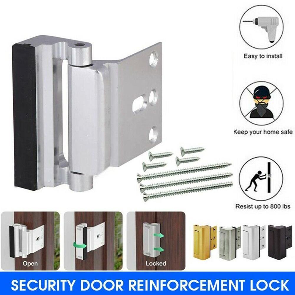 ۞Aluminum Alloy Hinge Defender Security Door Reinforcement Lock Kitchen