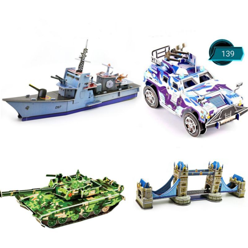 Diy 3D puzzles children's educational toys diy manual assembly model ...